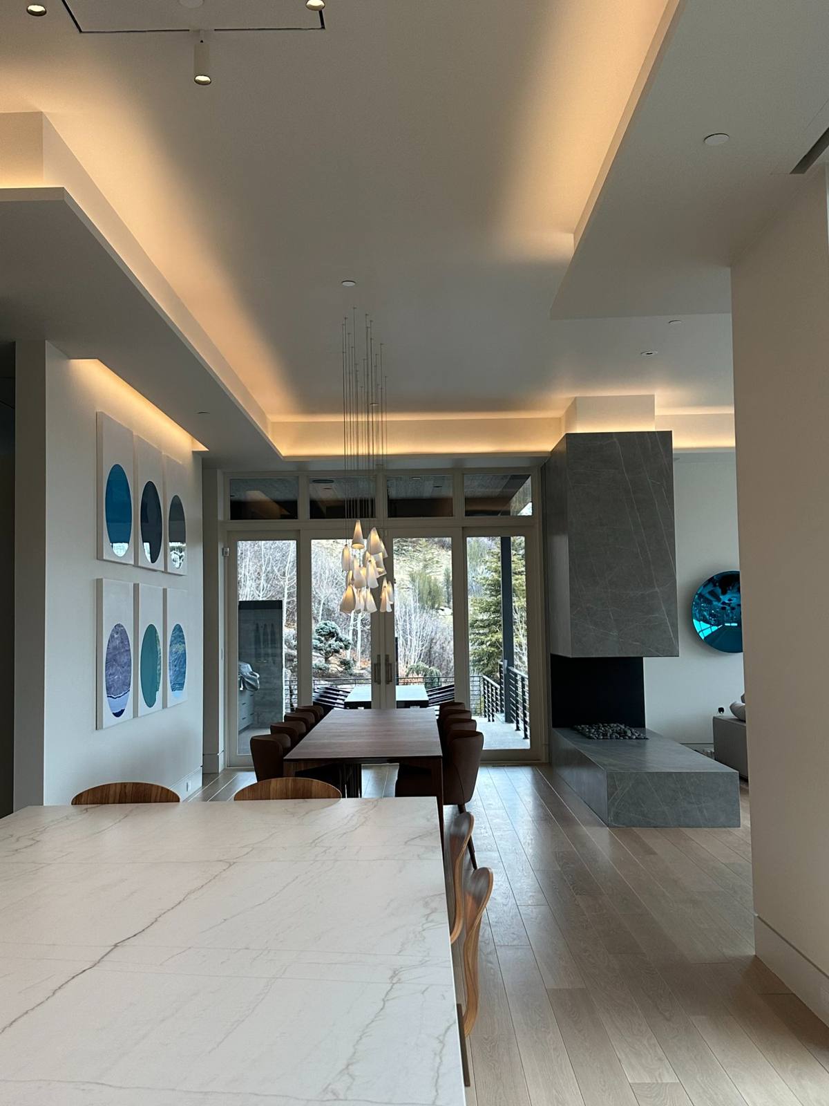 Modern luxury dining room interior painting Park City Utah